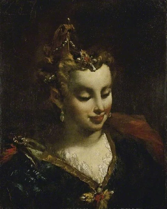 Pharoah's Daughter, after Palma il Giovane, by Giovanni Antonio Guardi, oil, 1739