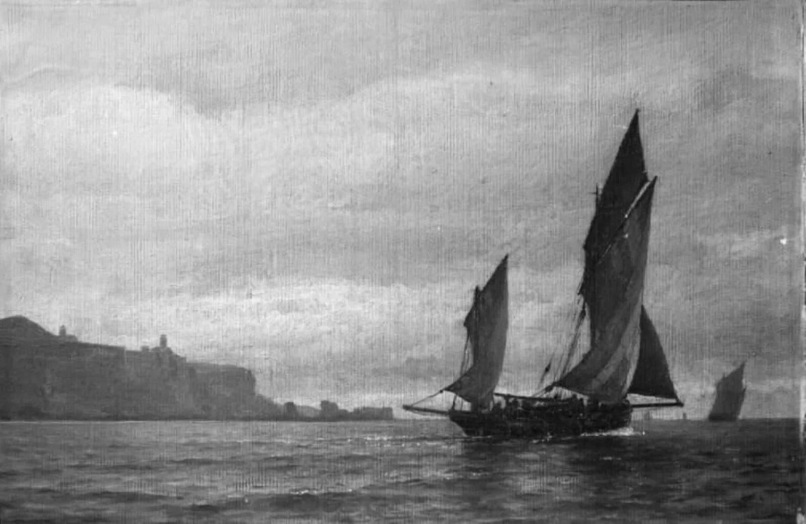 Fiskerbåde ved en Kyst, by Unknown, 1850