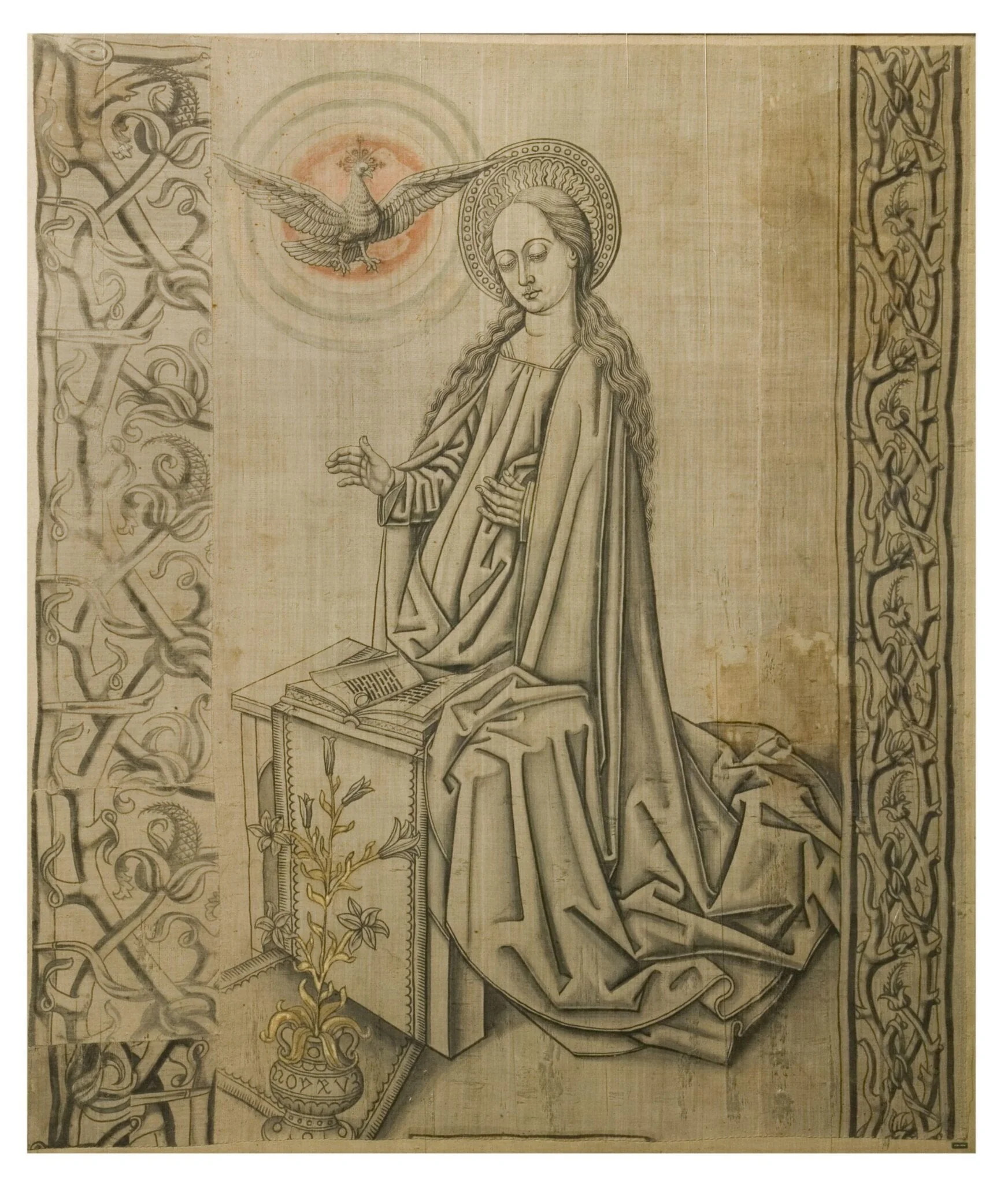 The Virgin Annunciate, by Unknown, paint, 1500