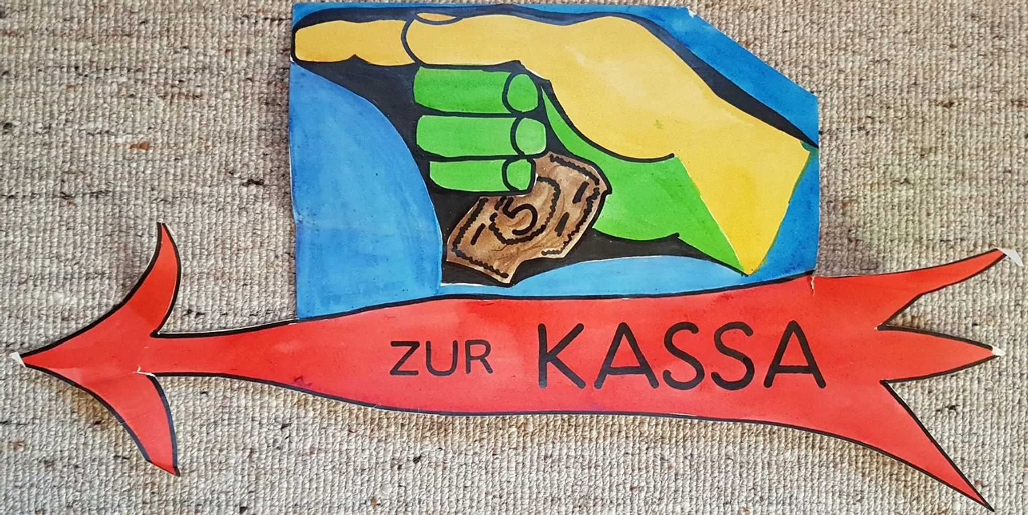 Fasnachtshelge "Zur Kassa", by Max Rickenbacher-Hufschmid, unspecified, 1957