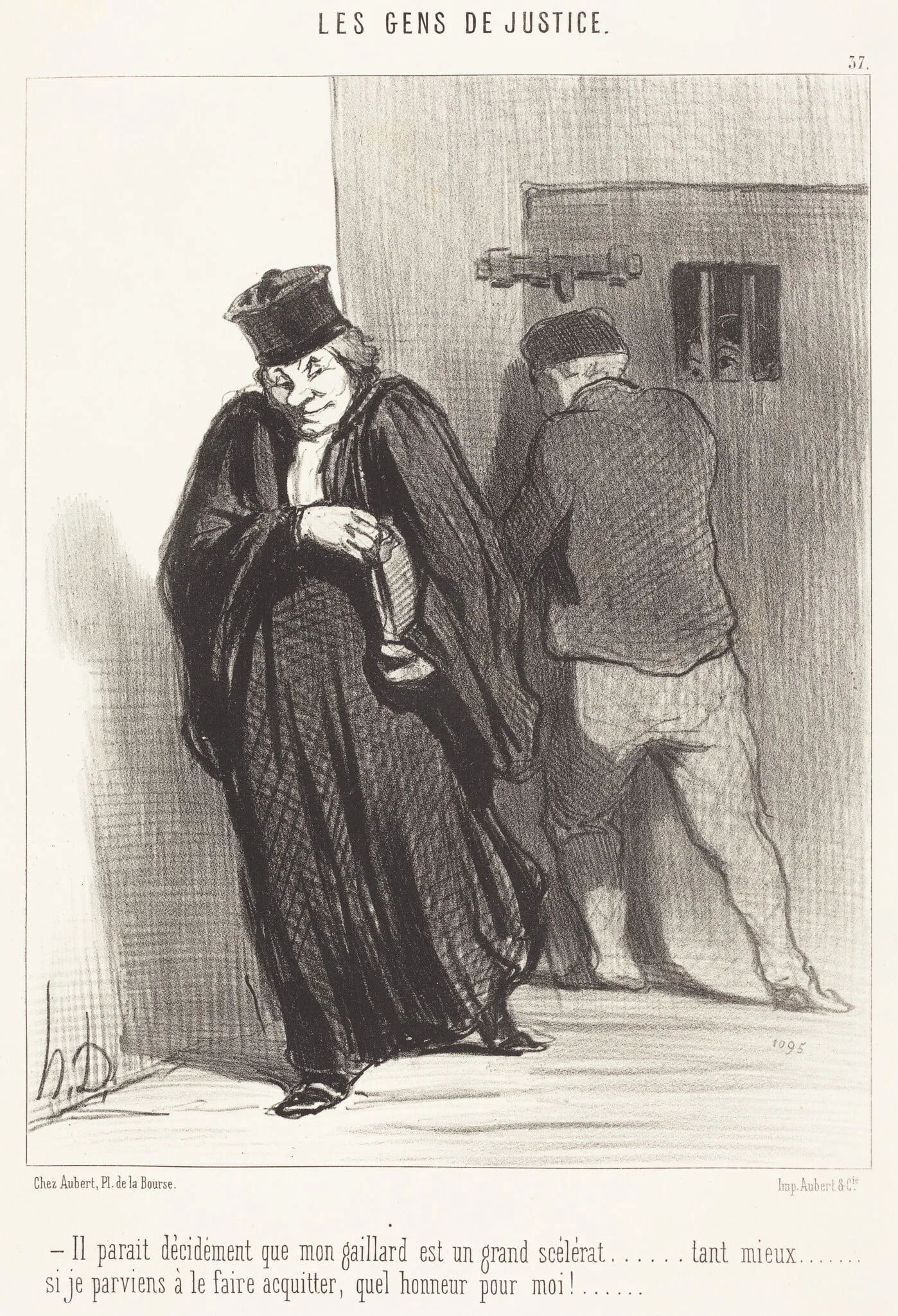 Il parait... que mon gaillard est un grand scélérat..., by Honoré Daumier, ink, 1848