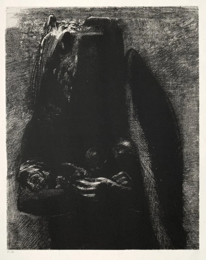 It Is the Devil, Bearing Beneath His Two Wings the Seven Deadly Sins, by Odilon Redon, 1888