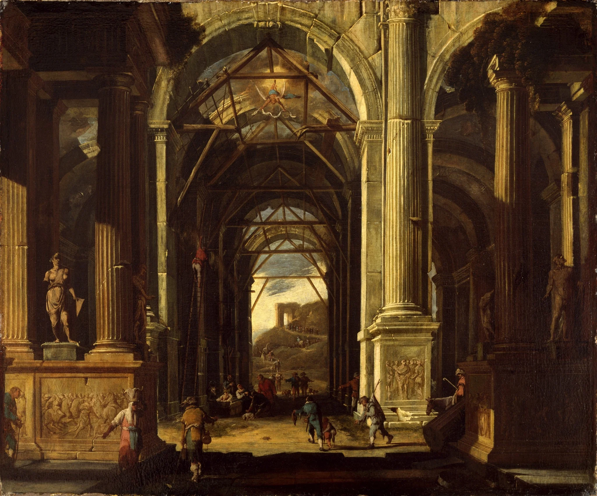 The Adoration of the Shepherds, by Viviano Codazzi, oil, 1647
