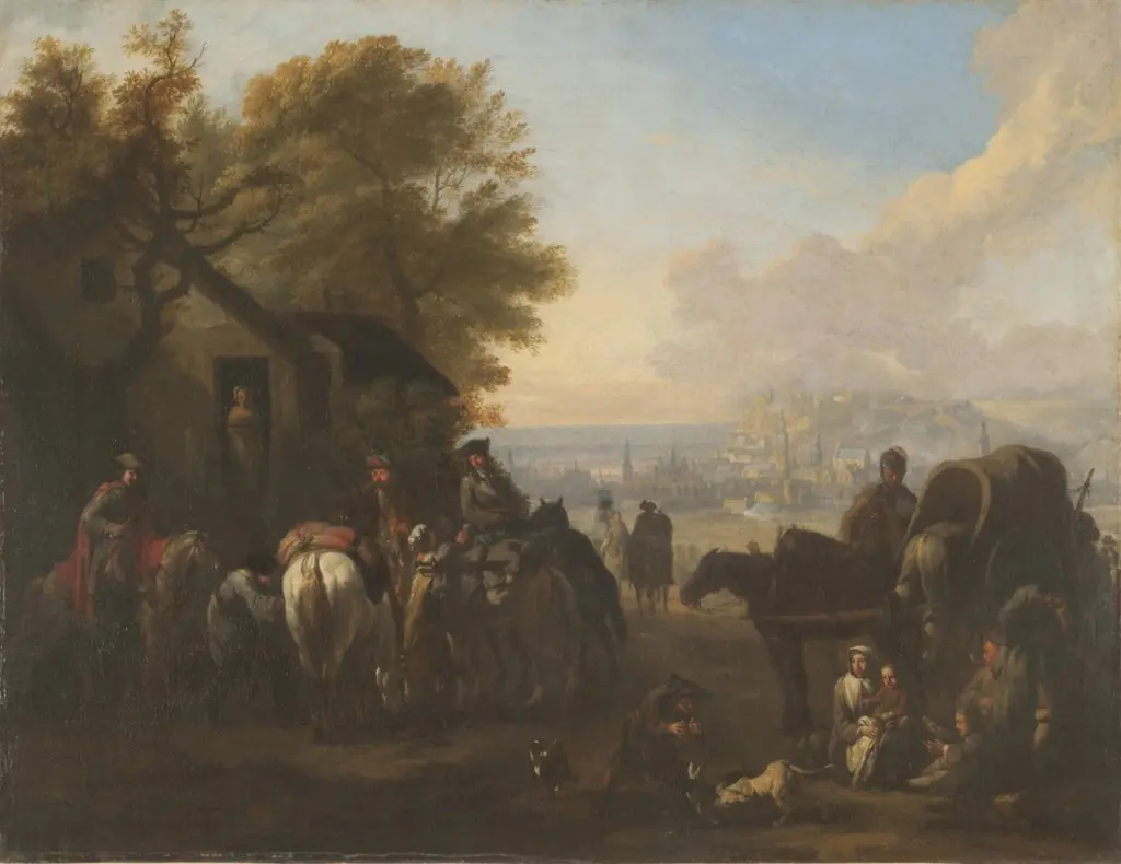 Travelers in Front of the Inn