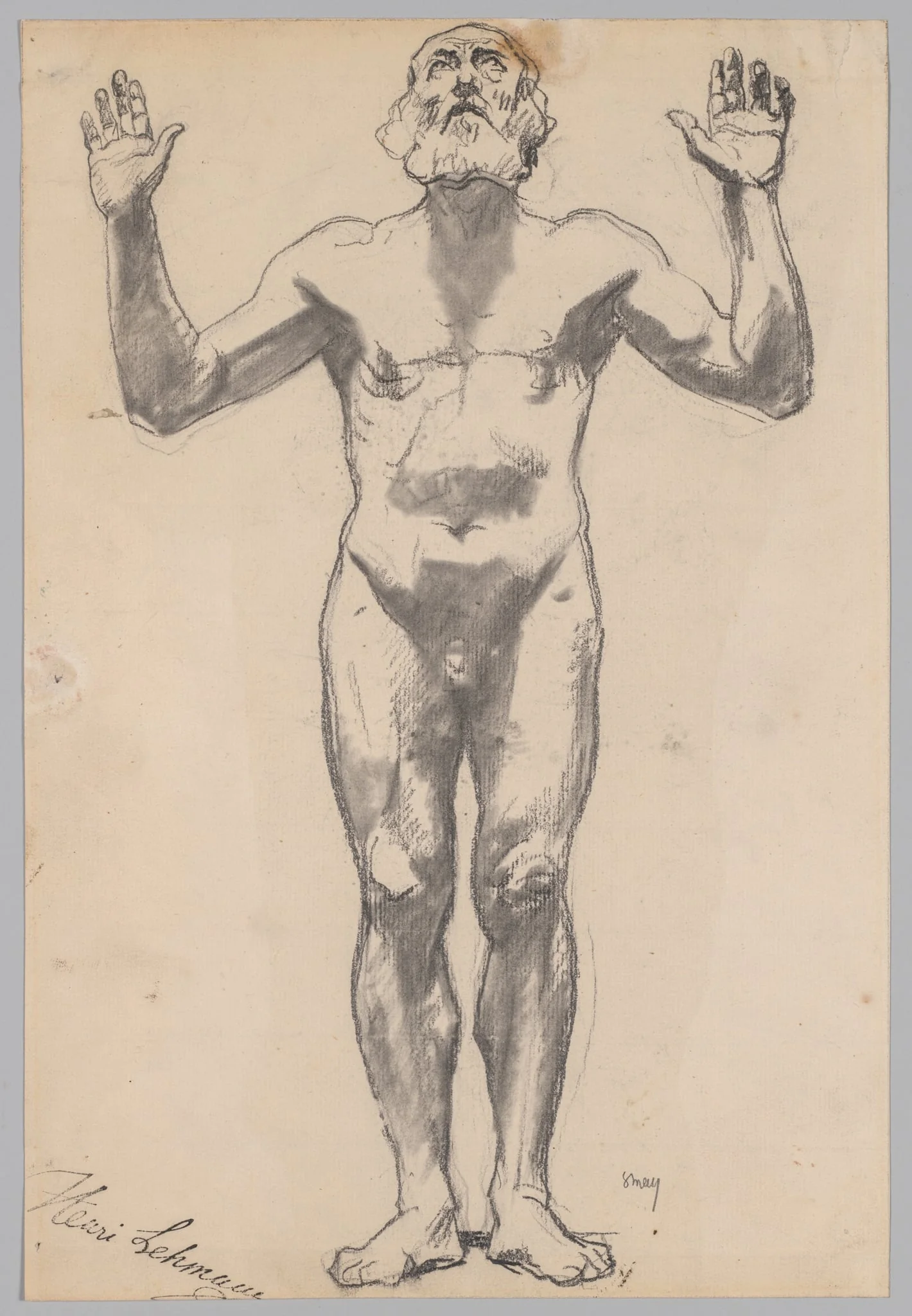 Nude Study of an Old Man, by Henri Lehmann, 1852