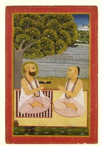 Holy man and pupil