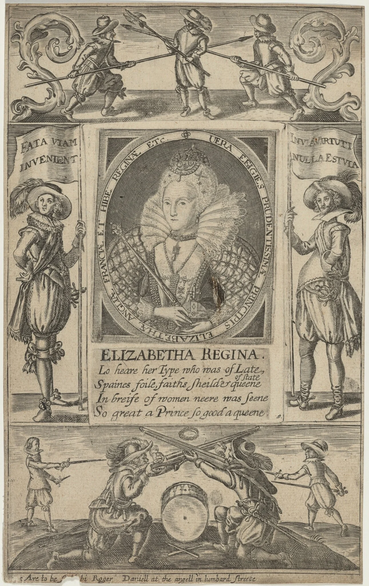 Queen Elizabeth, by Willem de Passe, ink, 1627