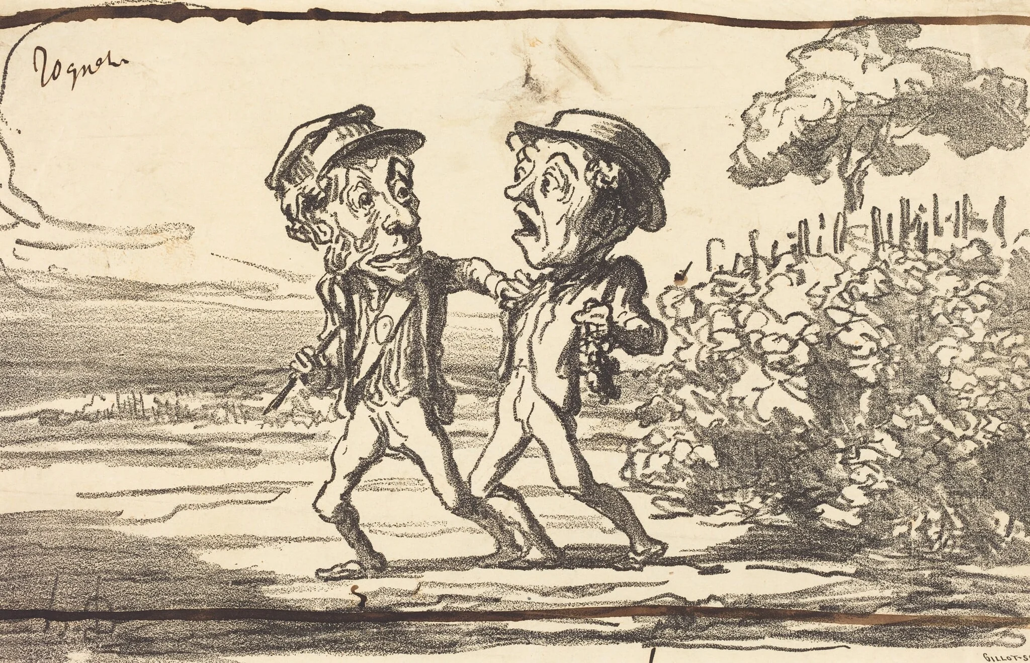 Un Criminel!, by Honoré Daumier, ink, 1864