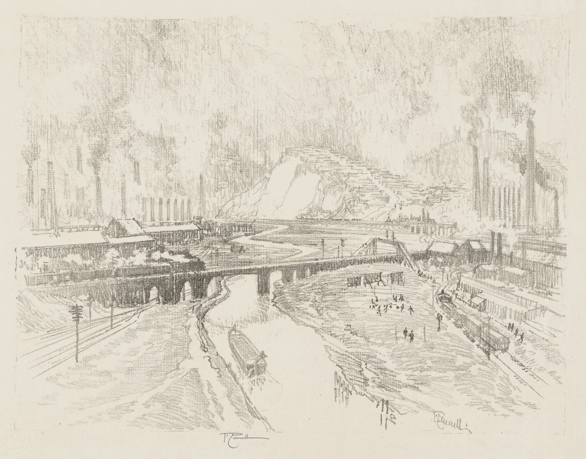 English War Work:  Munition Town, by Joseph Pennell, 1916