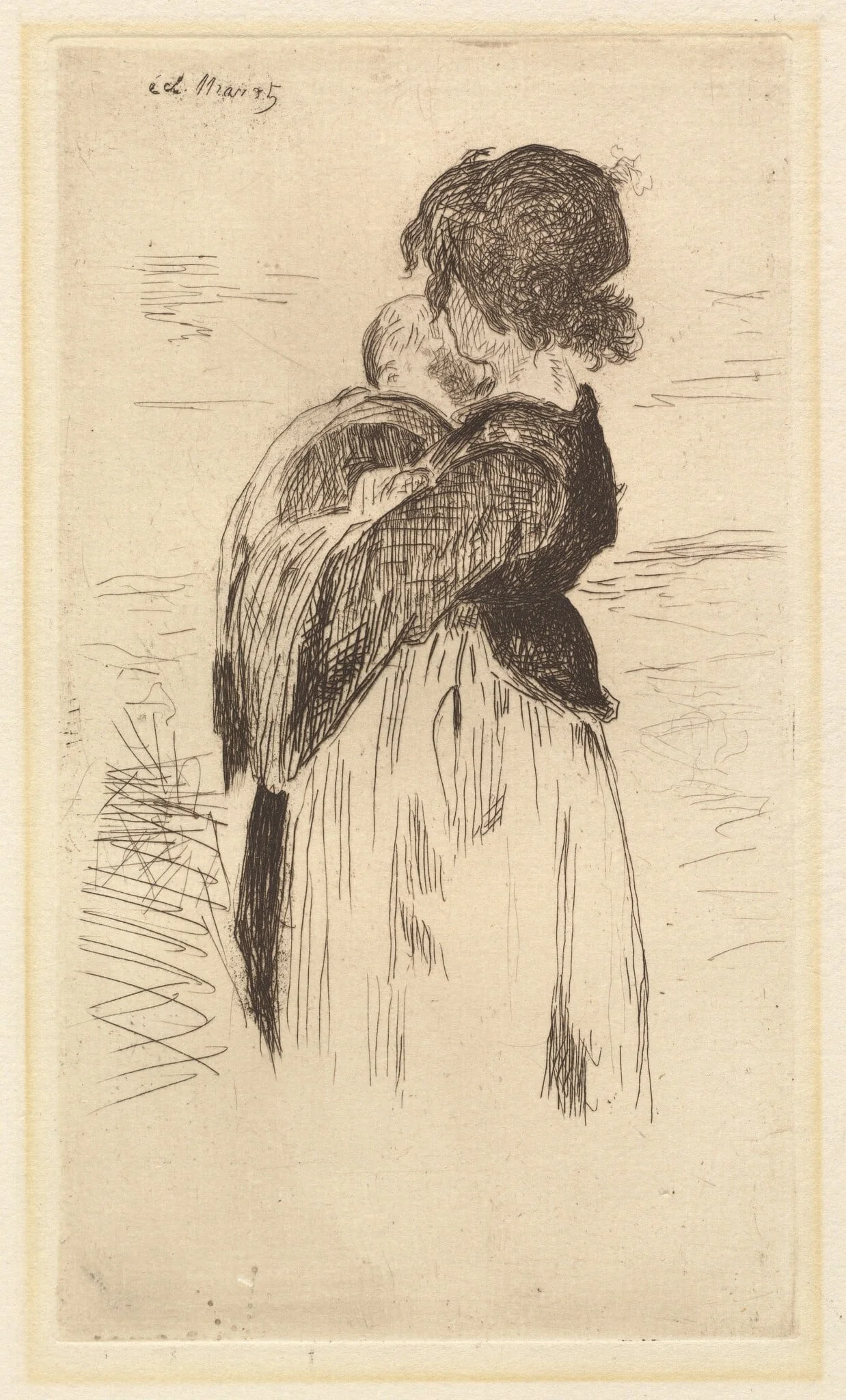 The Little Girl (Le petite fille), by Edouard Manet, ink, 1862