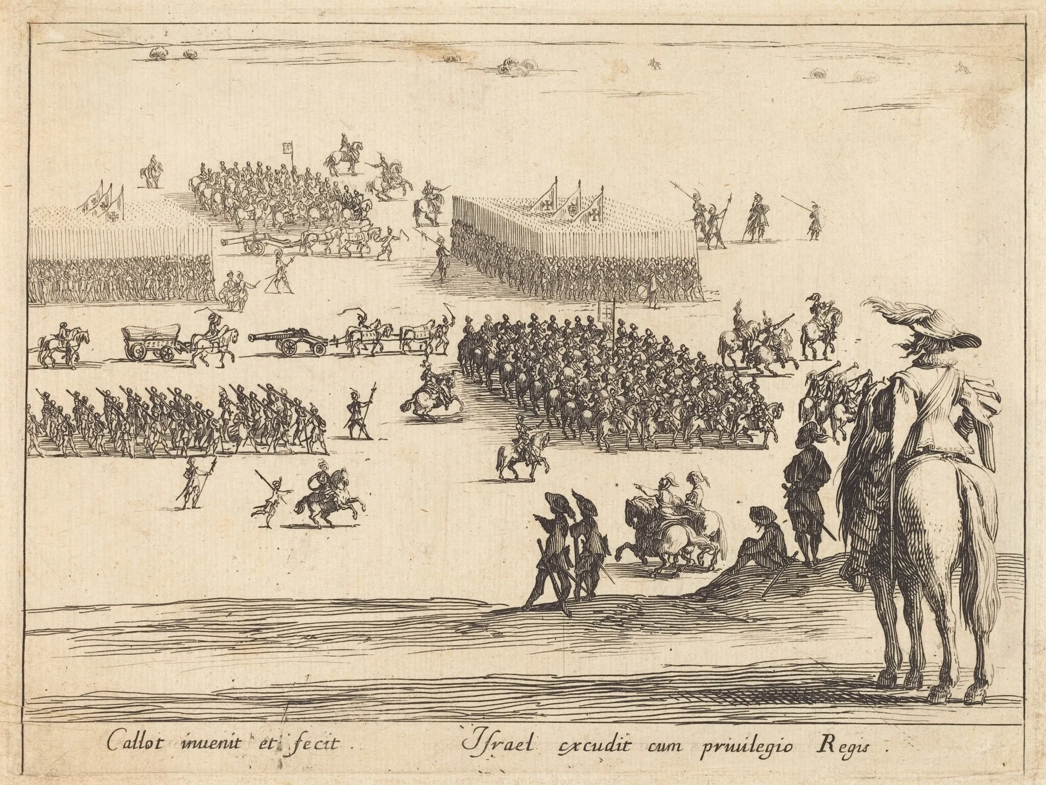 The Review, by Jacques Callot, ink, 1628
