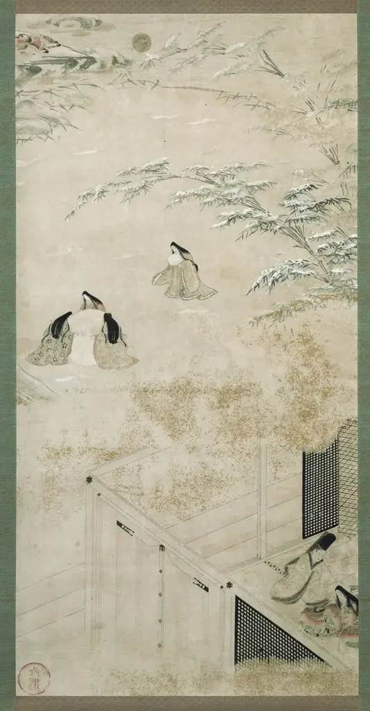Scene from the Tale of Genji: from the chapter "The Morning Glory"