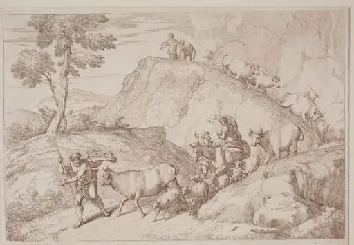An Elderly Shepherd Leading the Flock