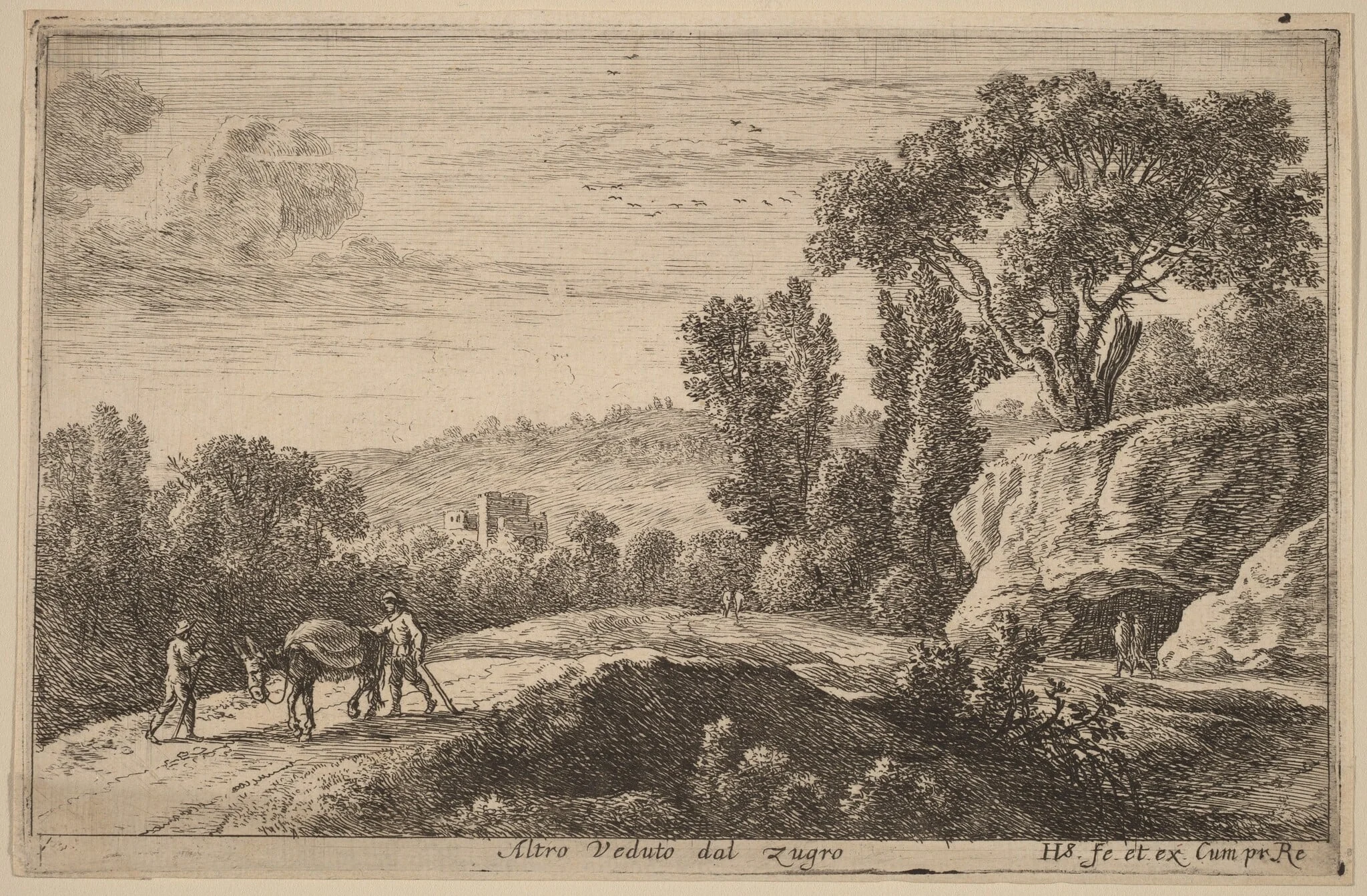 Second View of Zugro, by Herman van Swanevelt, ink, 1628