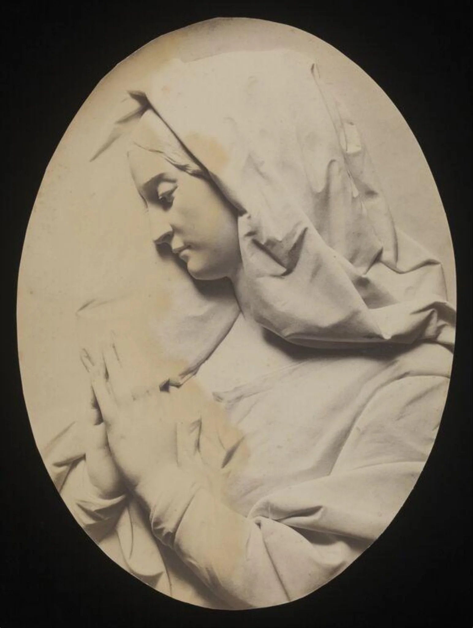 Young Woman at Prayer, by Julia Margaret Cameron, photographic, 1864