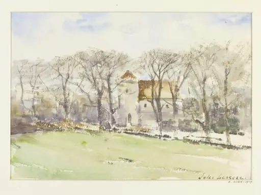 A Country Church seen through Trees