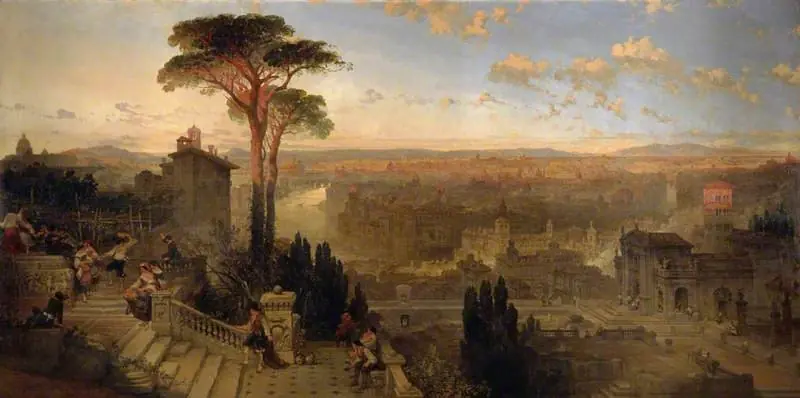 Rome: Sunset from the Convent of Sant' Onofrio on the Janiculum