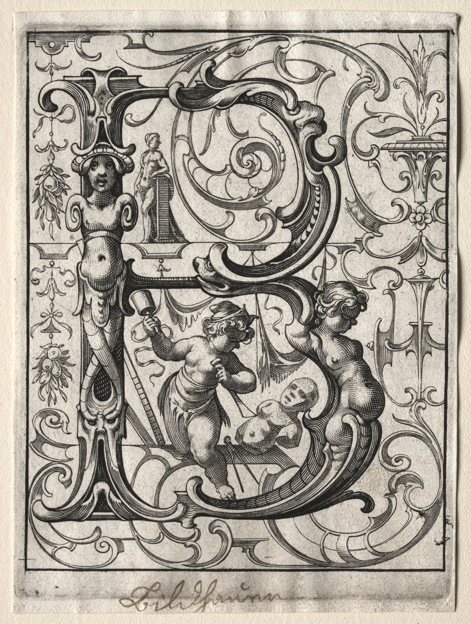 New ABC Booklet:  B, by Lucas Kilian, 1627