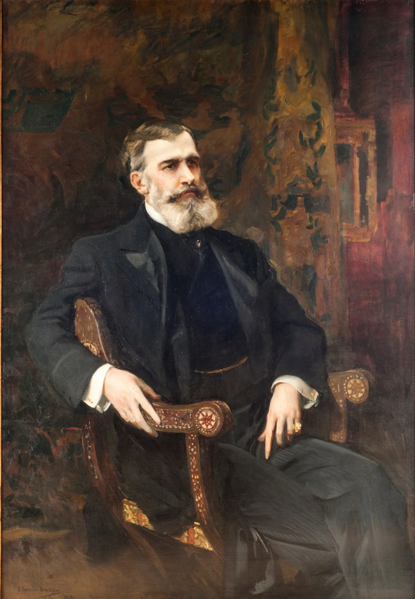 Portrait of José Prudencio Guerrico, by Joaquín Sorolla, oil, 1907