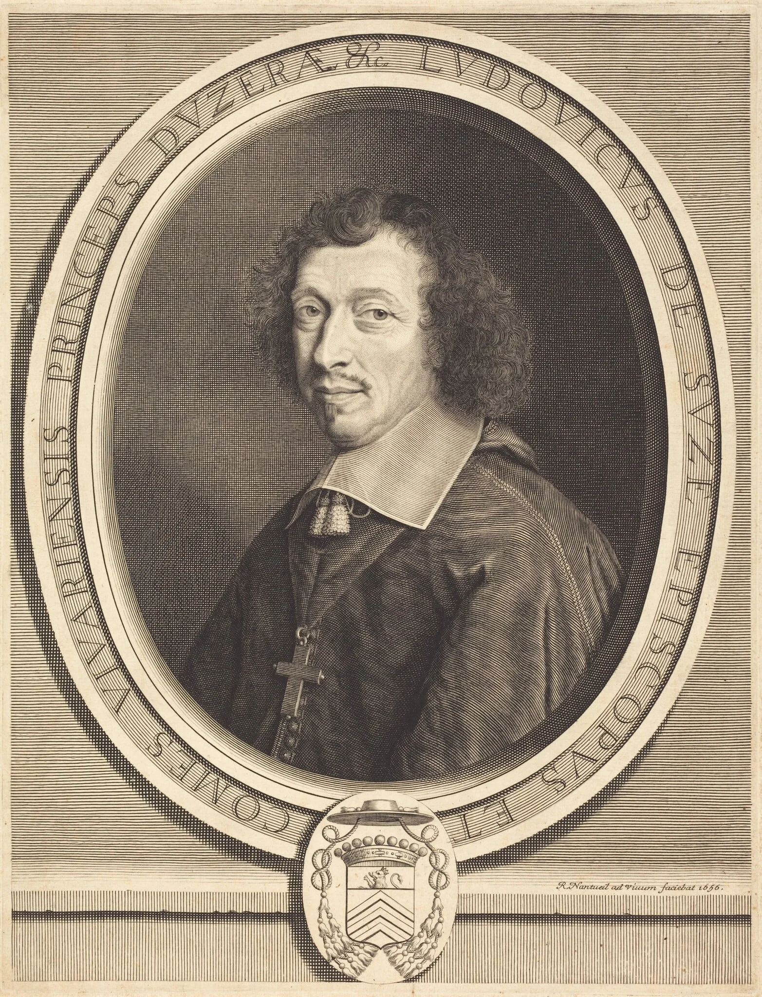 Louis-Francois de La Baume de Suze, by Robert Nanteuil, ink, 1650
