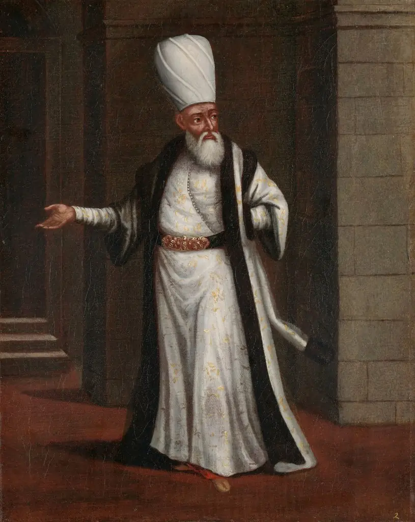 The Janissary Aga, Commander-in-Chief of the Janissaries, by Jean Baptiste Vanmour