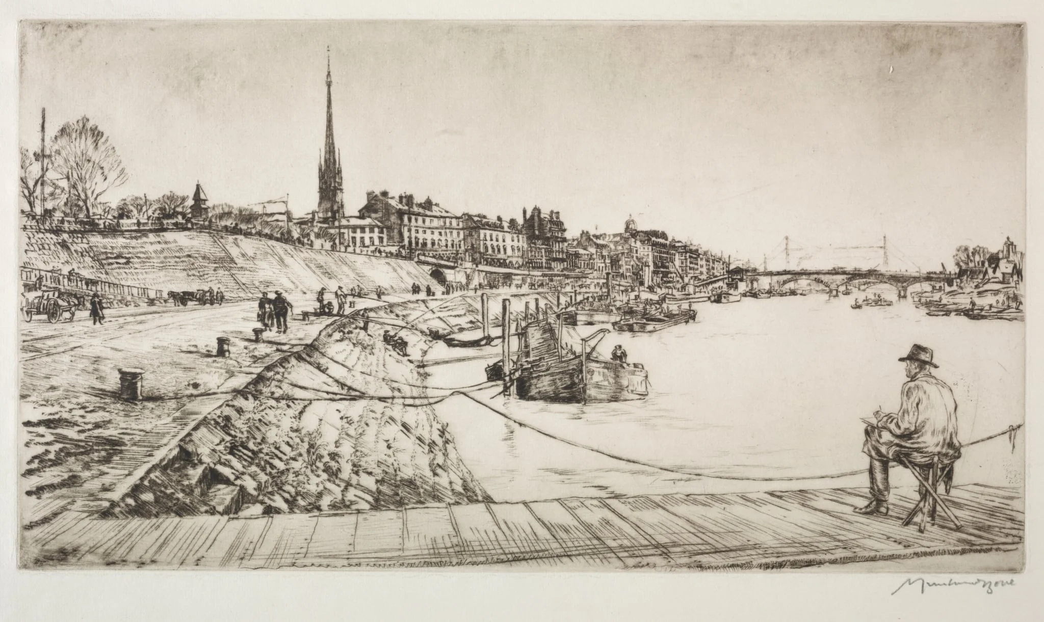 Rouen, by Muirhead Bone, 1924