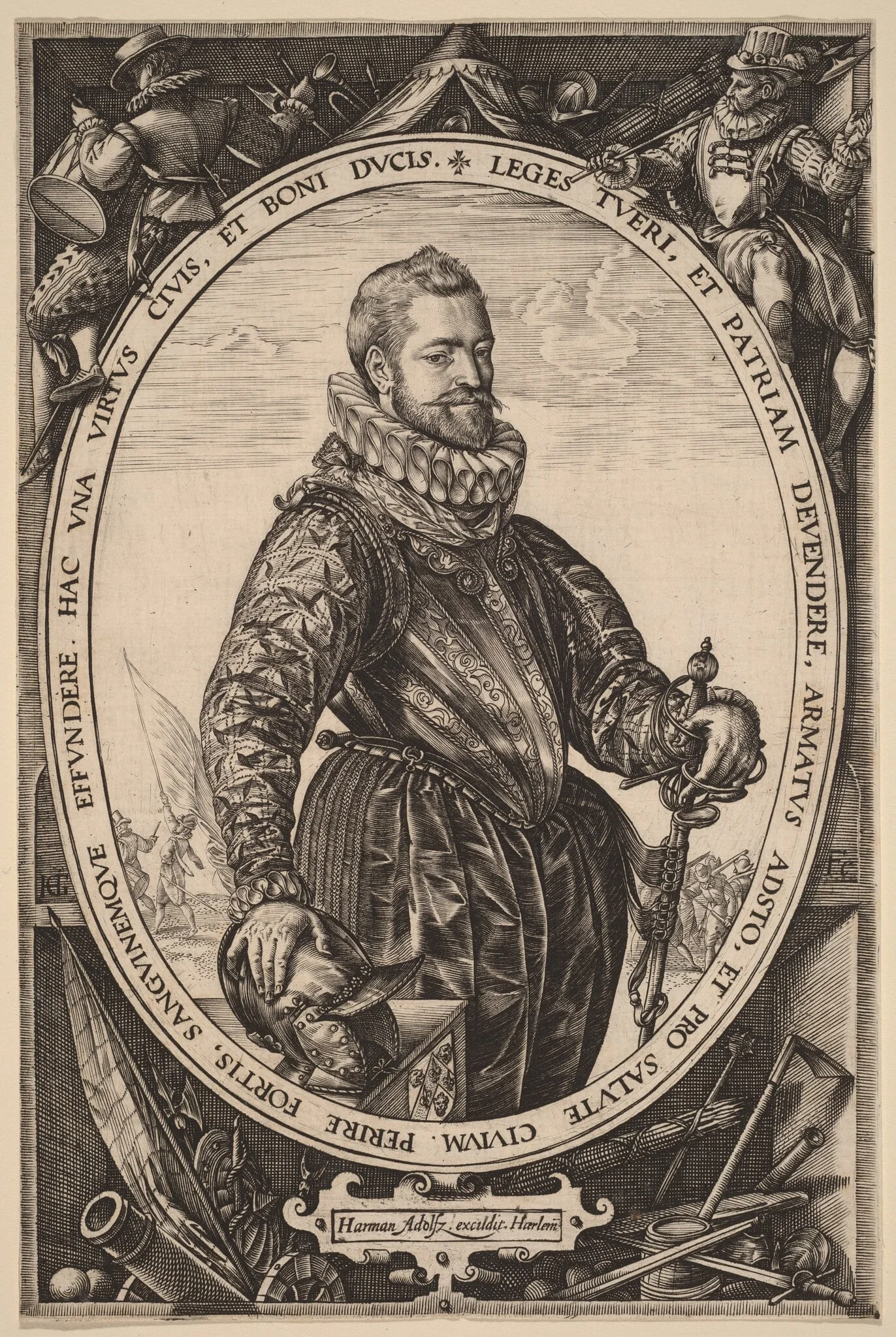 Jacques de la Faille, by Hendrik Goltzius, ink, 1580