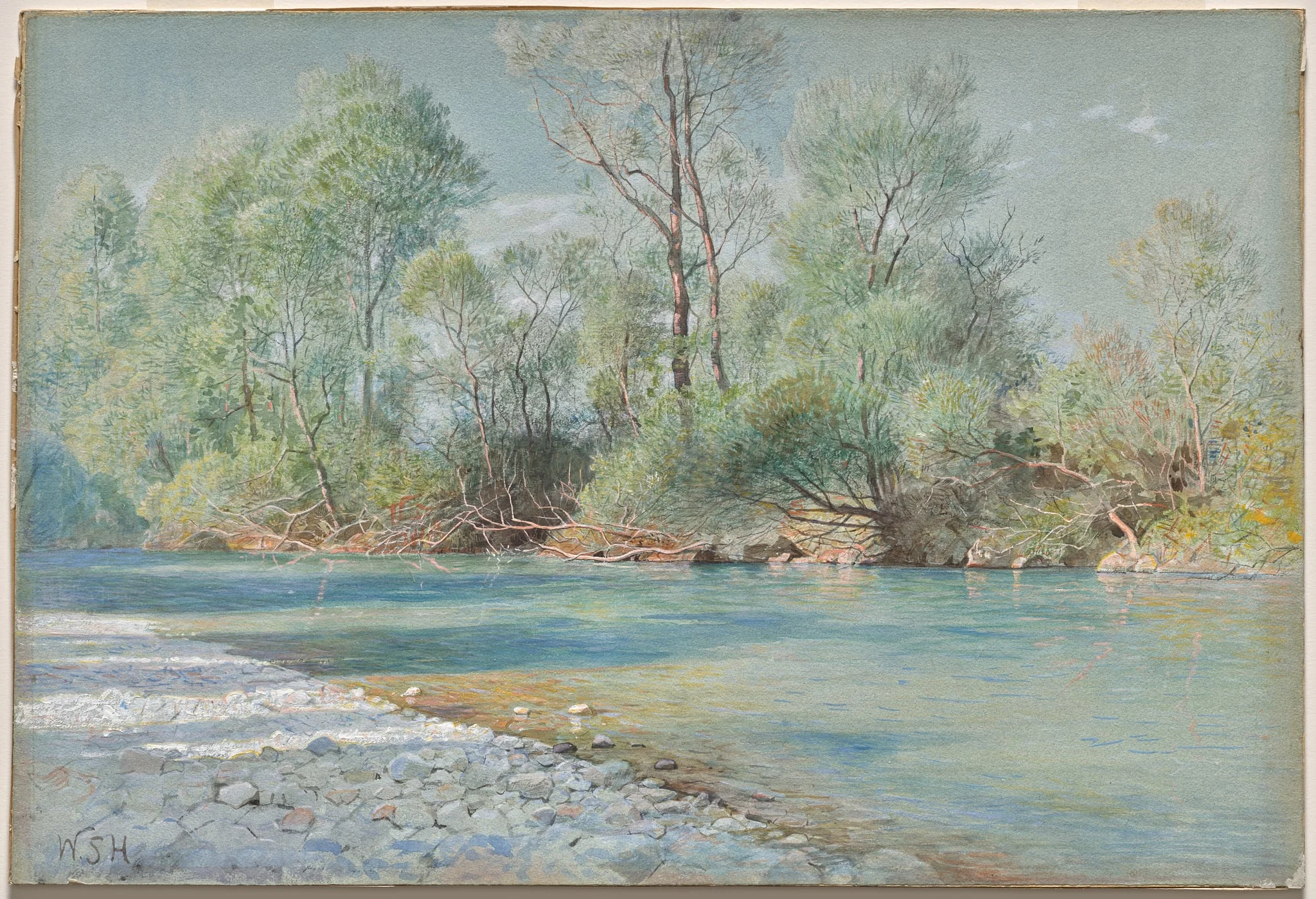 Traunstein River on the Road to Empfig, Bavaria, by William Stanley Haseltine, 1894