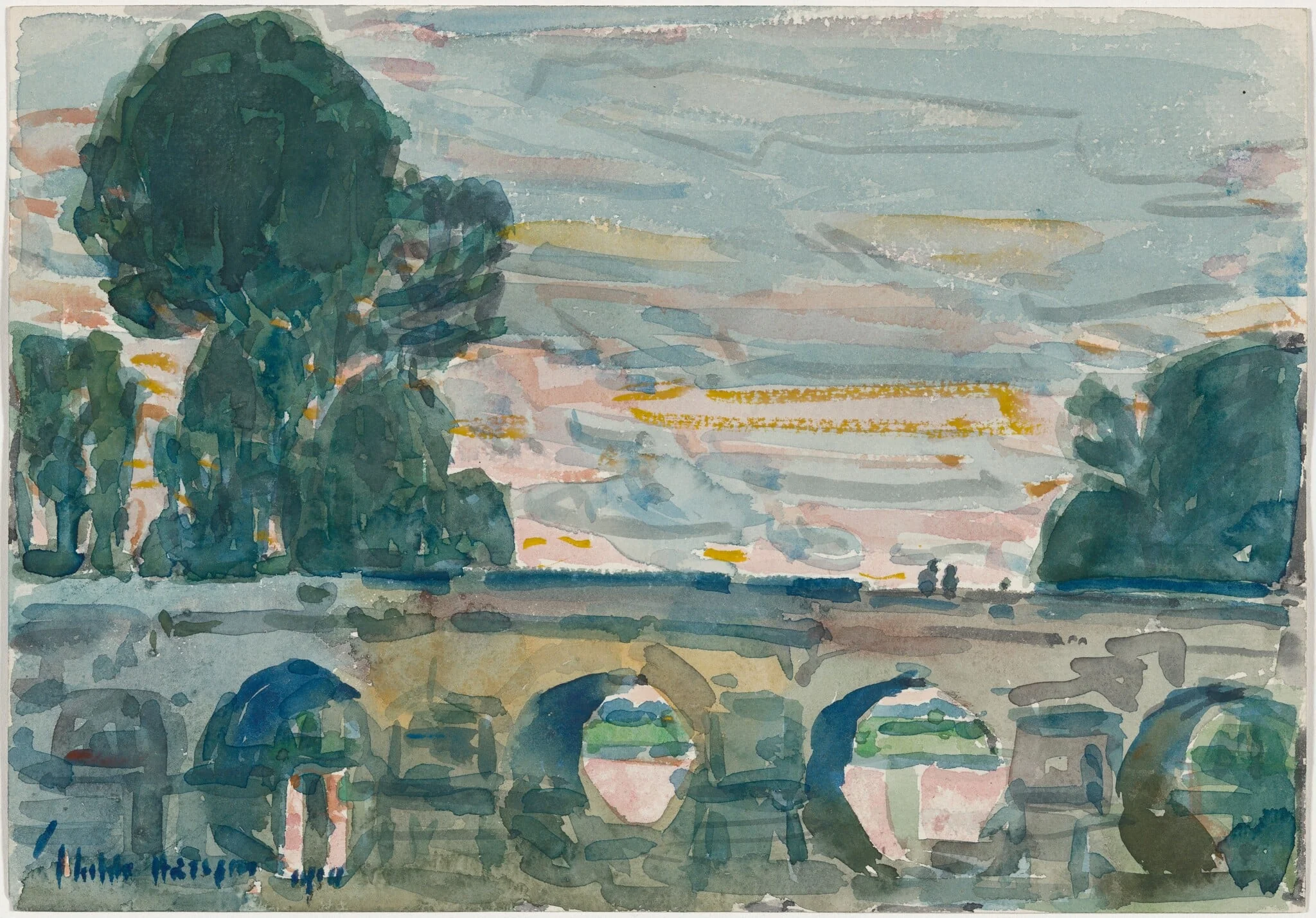 The Bridge at Grez [recto]