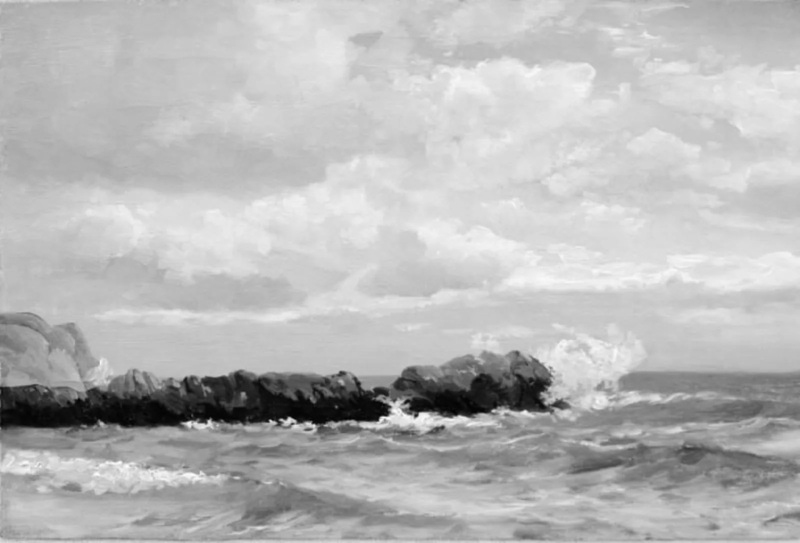 Kystparti ved Marseille, by Unknown, 1853