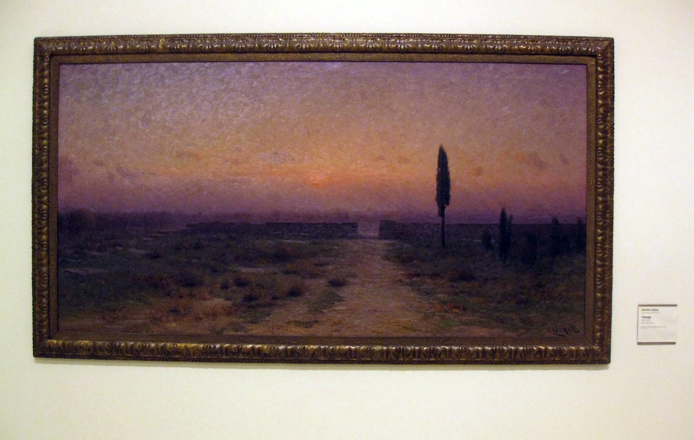 landscape, by Modest Urgell, unspecified, 1889