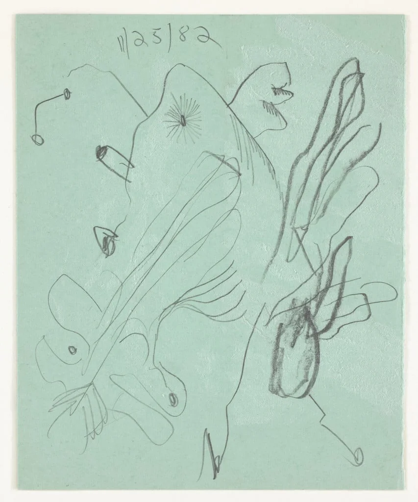 Untitled, by Carroll Dunham, graphite, 1982