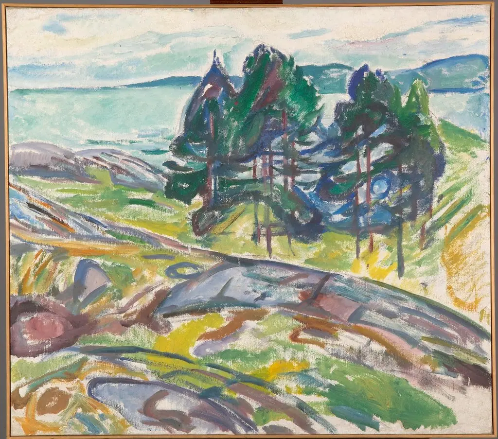 Pine Trees by the Sea