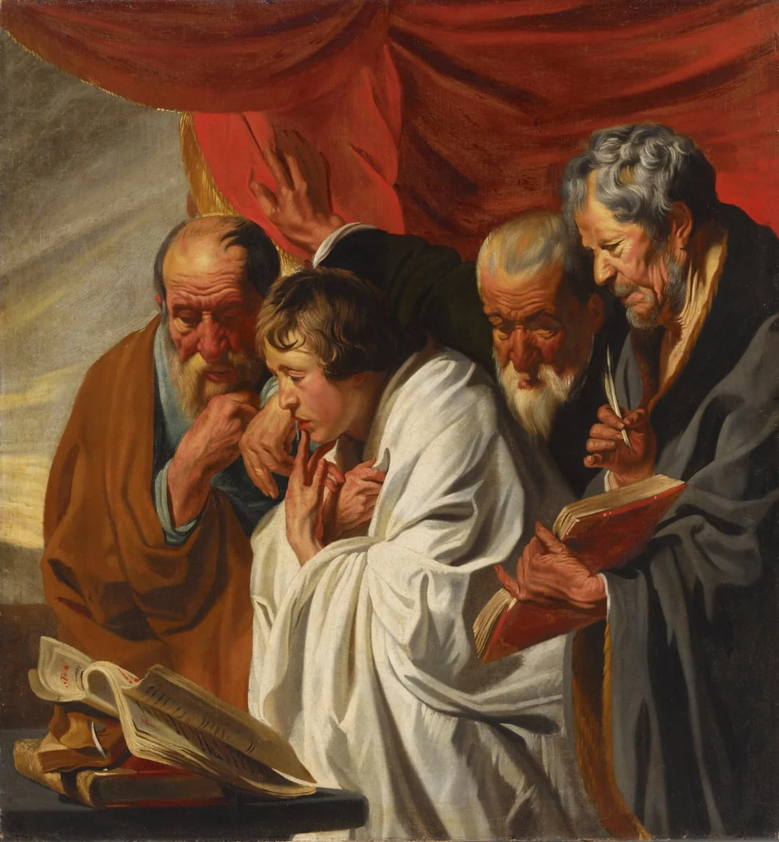 Neljä evankelistaa, by Jacob Jordaens, unspecified, 1652