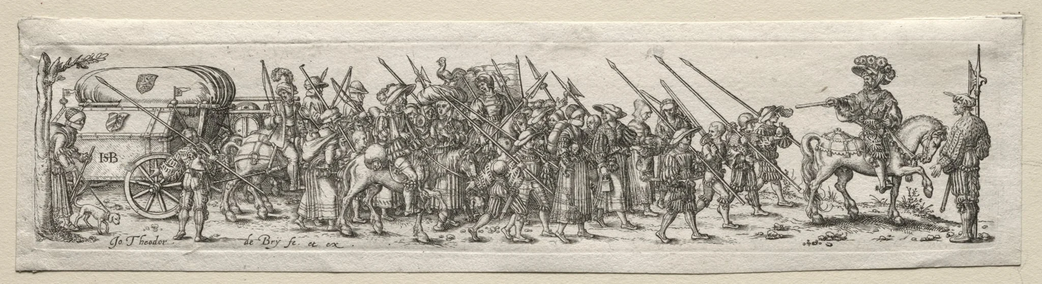 The Baggage Train with the Sergeant Major, by Johann Theodor de Bry, 1604