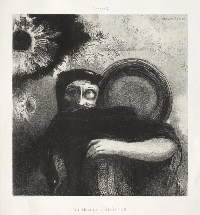 A Strange Juggler, by Odilon Redon, 1885