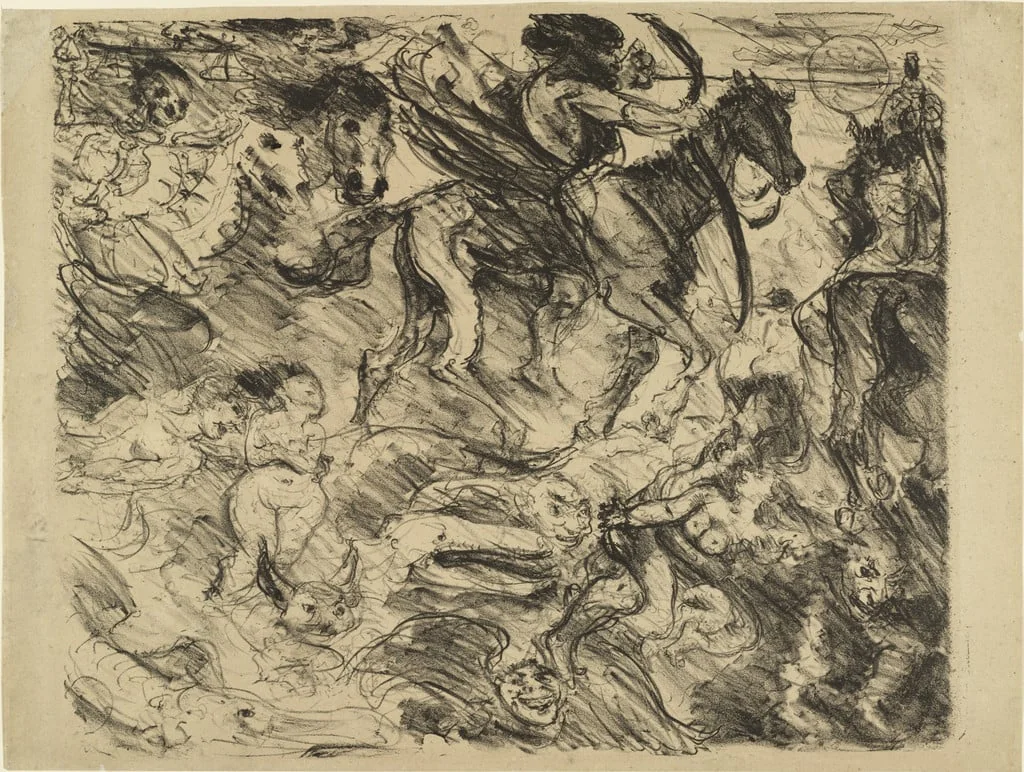 Untitled, by Lovis Corinth, ink, 1916