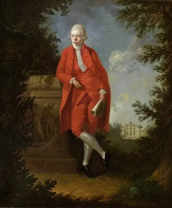 Young man in red