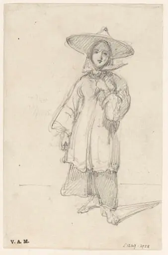 A standing boatwoman