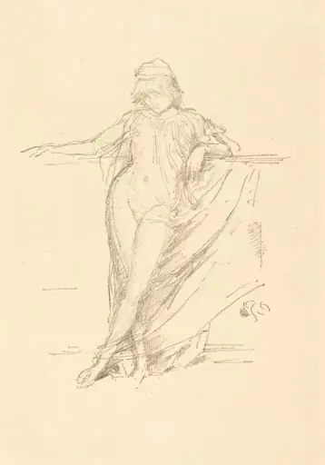 Little Draped Figure, Leaning