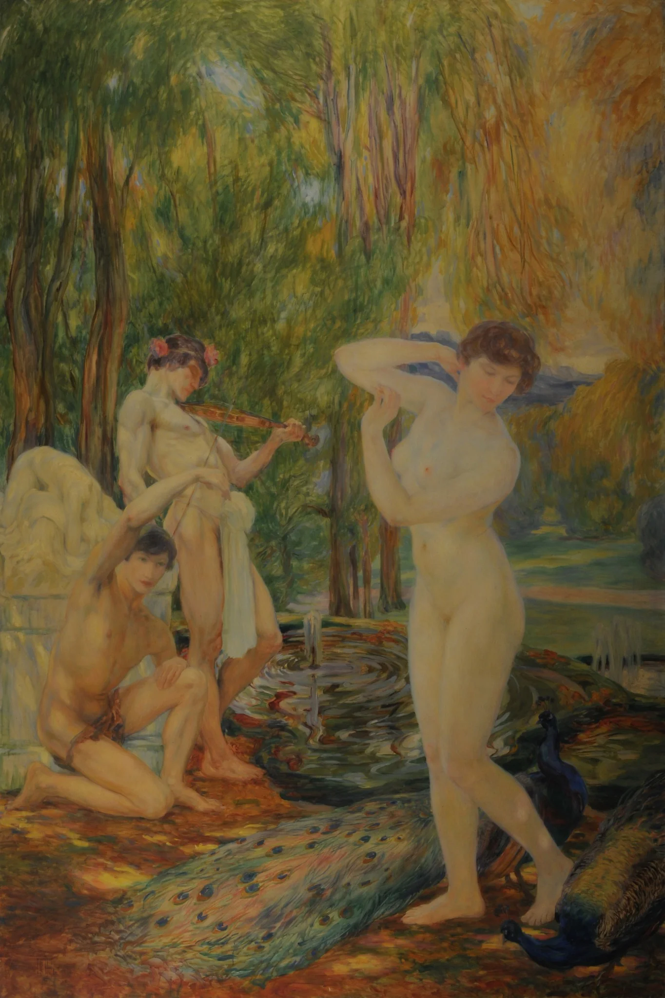 Song to beauty, by Clémentine Hélène Dufau, oil, 1909