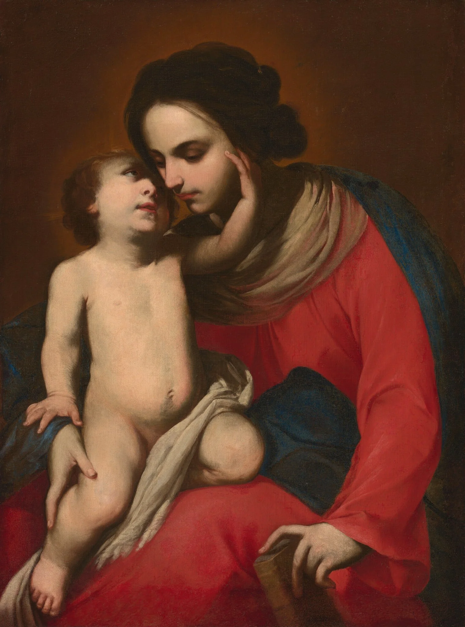 Madonna and Child, by Massimo Stanzione, oil, 1638