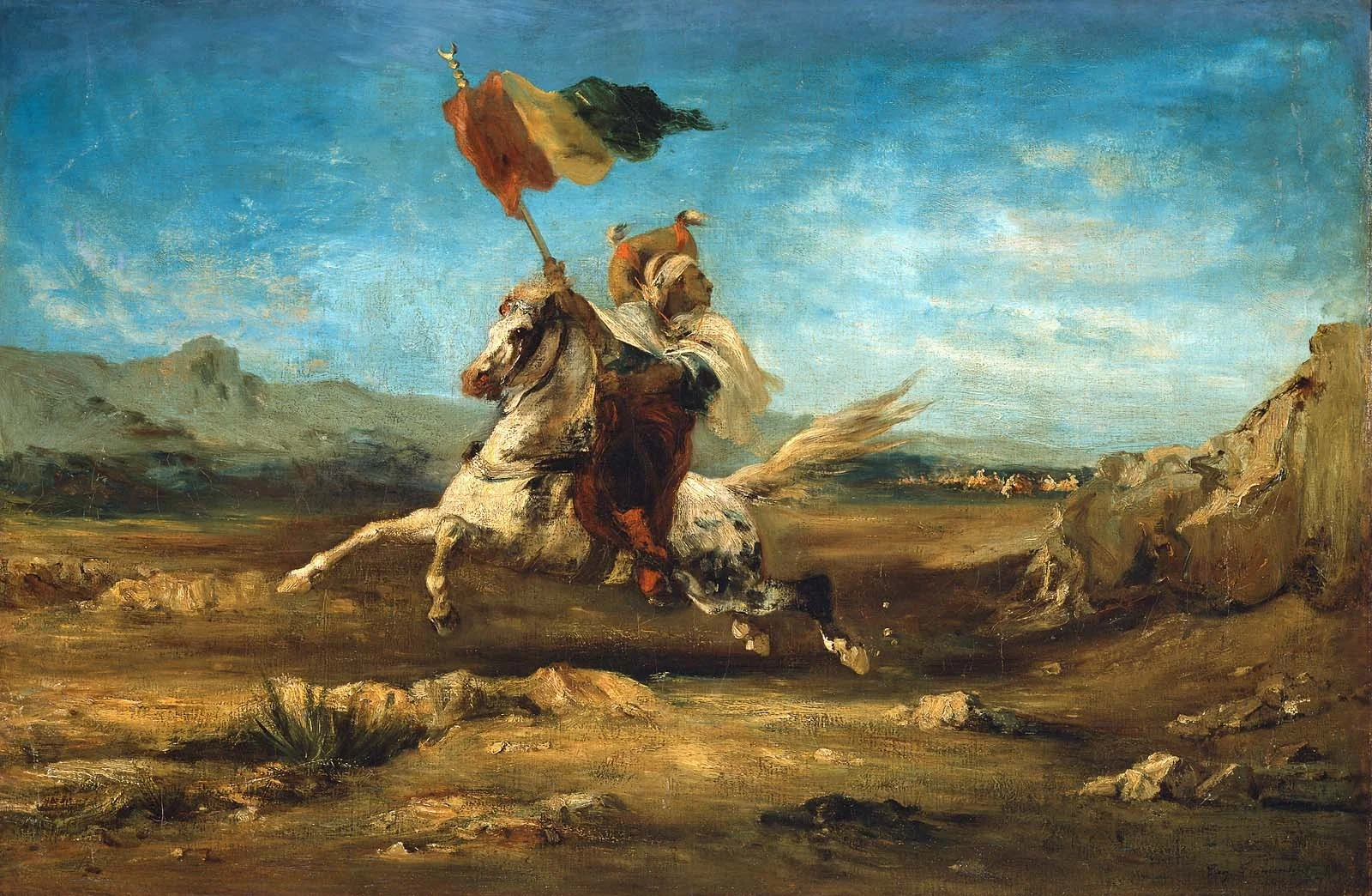 Standard Bearer, by Eugène Fromentin, oil, 1862