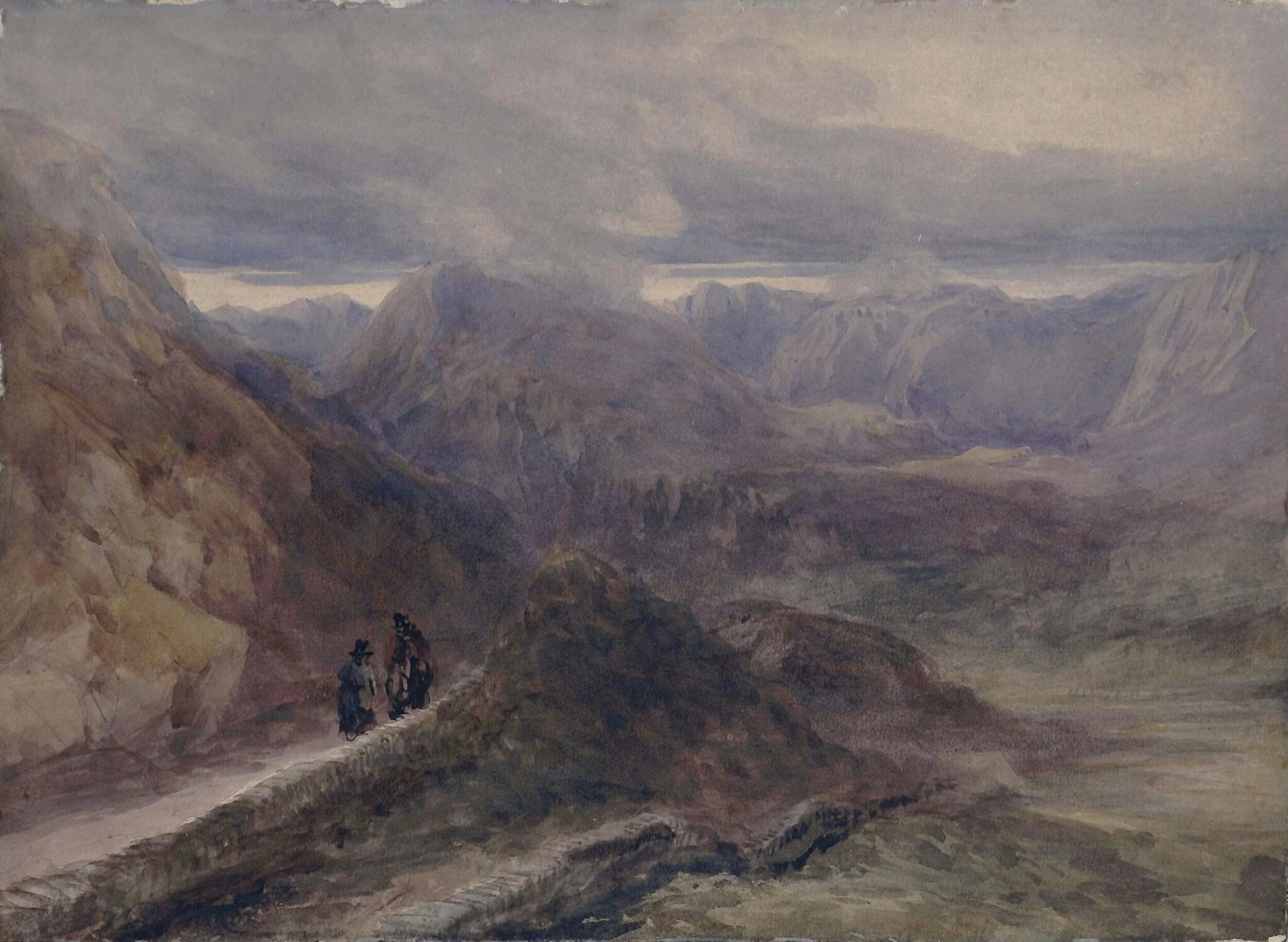 A Welsh Landscape, by David Cox, watercolor, 1800