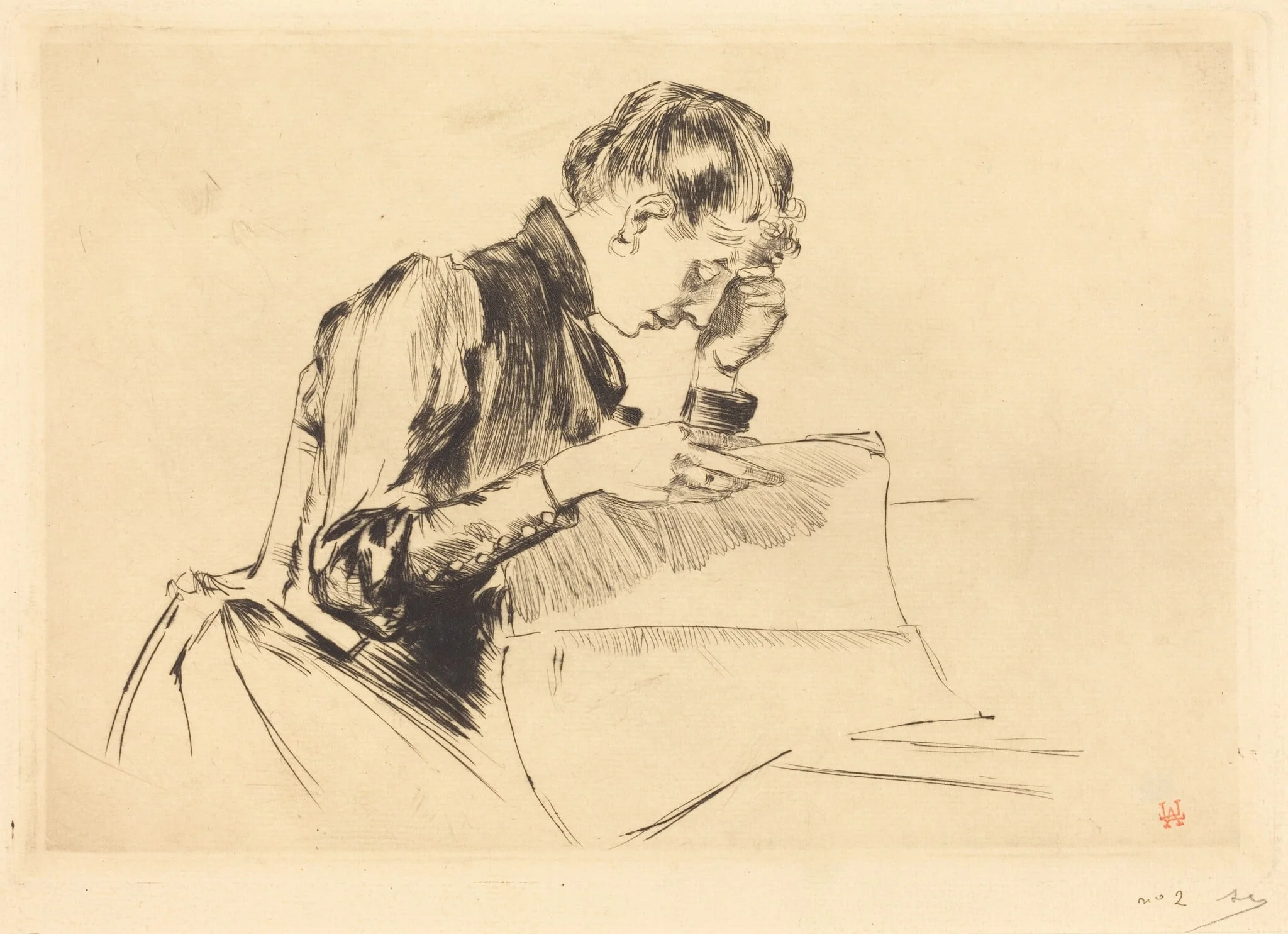 Images (Les images), by Auguste Lepère, ink, 1889