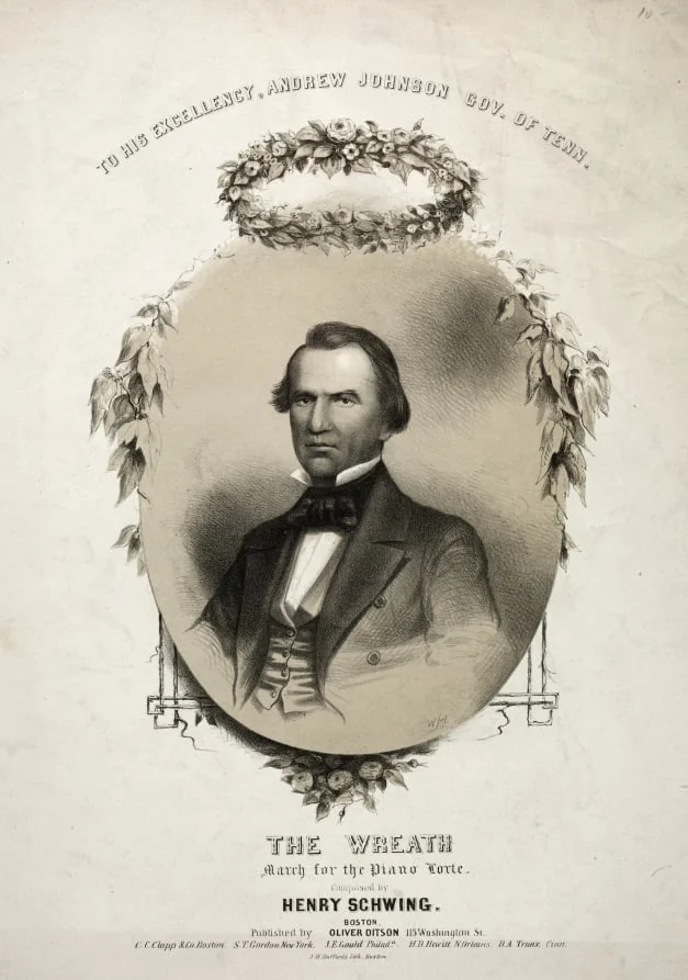 The Wreath - Sheet Music Cover, by Winslow Homer, 1855
