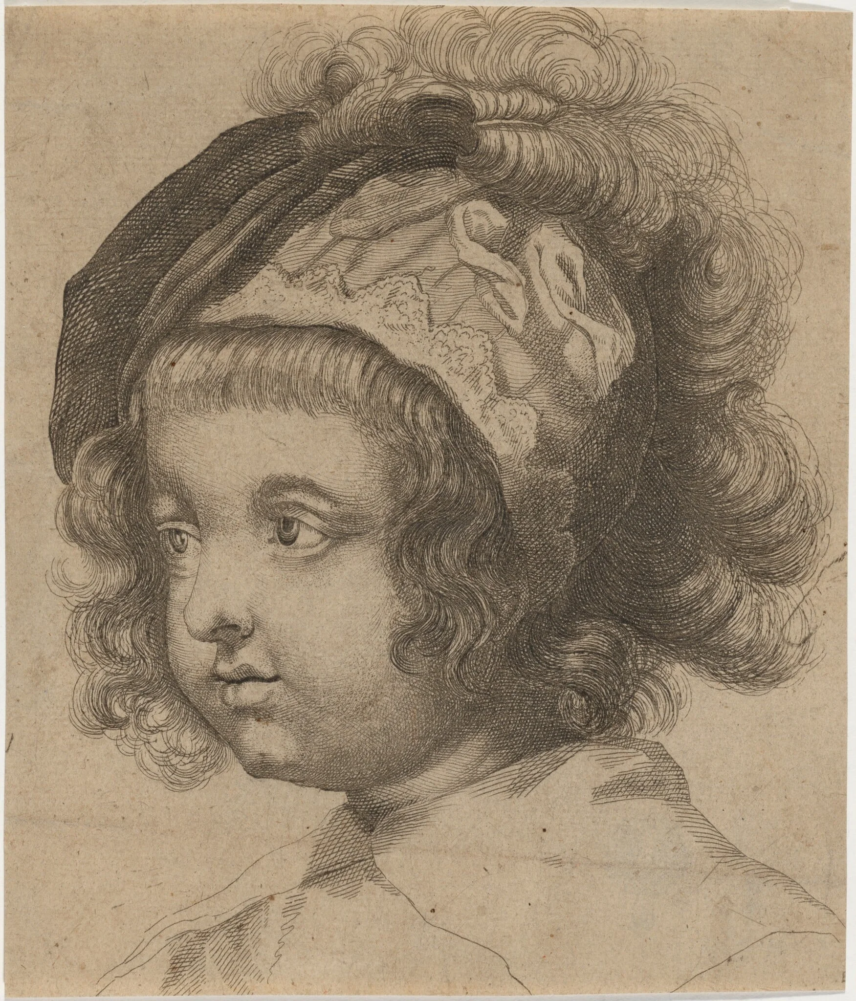 Frans Rubens, by Flemish 17th century, ink, 1650