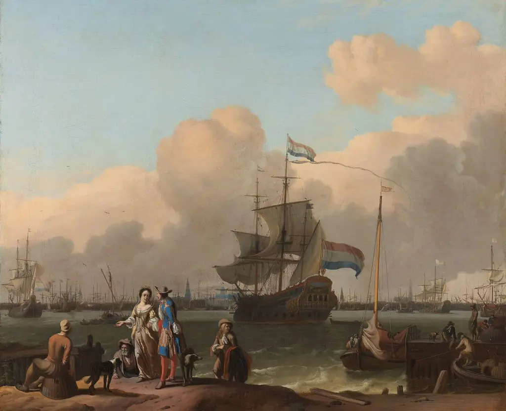 The Y at Amsterdam, with the frigate 'De Ploeg'