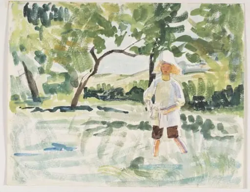 Boy under Trees