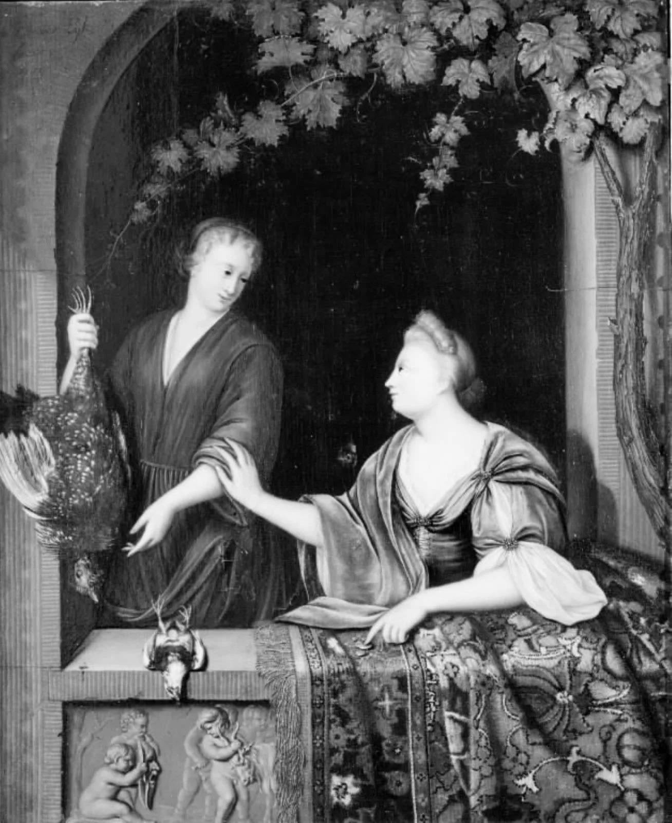 Mistress and Maid, by Unknown, 1709
